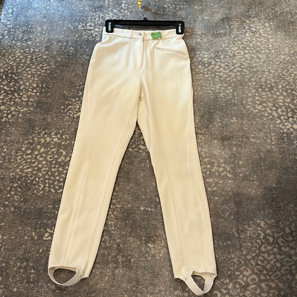 DKNY ICONIC VINTAGE RIDING PANT/ STURUP STRETCH PANT WINTER WHITE
